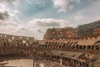 Inside of the Roman Colosseum