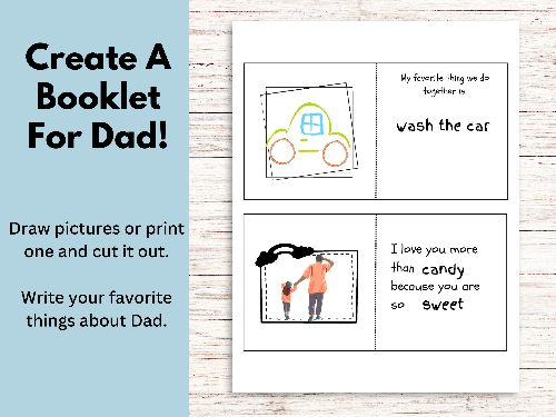 All about dad booklet printable.