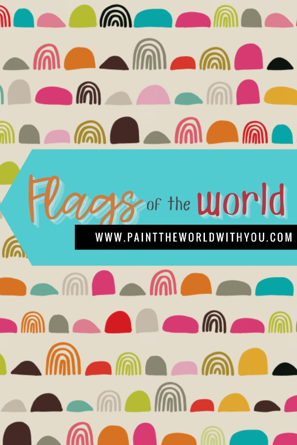 Colorful Flags of the World printable cover page