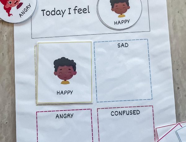 Emotions worksheets with icons.