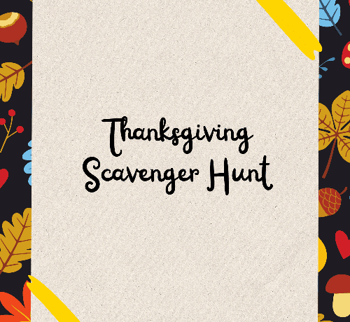 Printable Thanksgiving scavenger hunt
