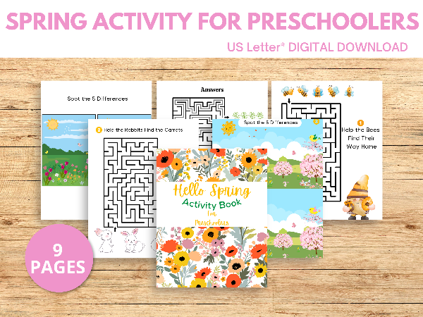 Printable spring activity for preschoolers.