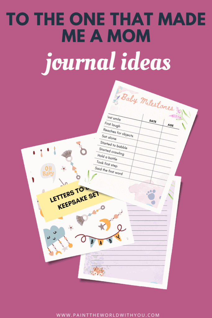 Printable letters to my baby.