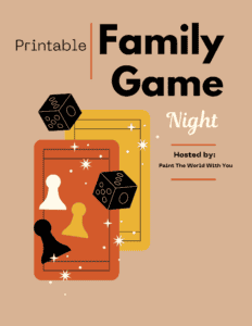 Fun Printable Family Games - Paint The World With You