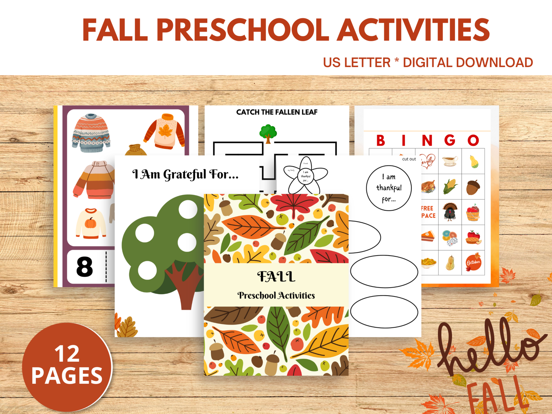 Fun and Engaging Printable Fall Preschool Activities - Paint The World ...